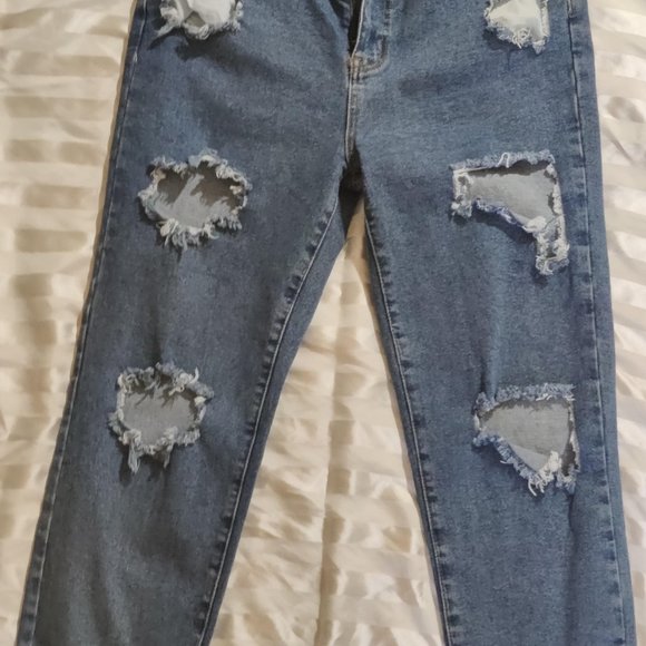 American Bazi Pants - American Bazi High Rise Boyfriend Jeans